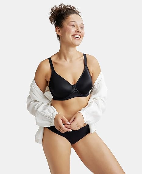 Jockey 1855 Women’s Underwired Minimizer Bra – Full Coverage with Broad Wings & Soft Microfiber